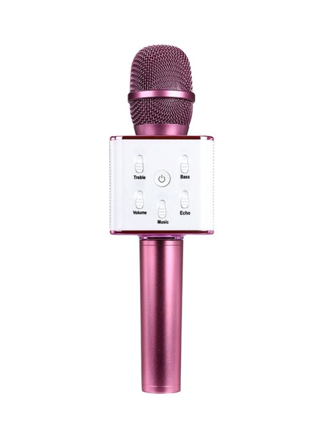 Voberry Q7 Bluetooth Karaoke Speaker Microphone ZZP61118821HOT_U00491 Hot Pink/White - Image 1