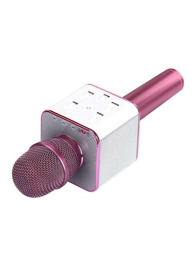 Voberry Q7 Bluetooth Karaoke Speaker Microphone ZZP61118821HOT_U00491 Hot Pink/White - Image 2