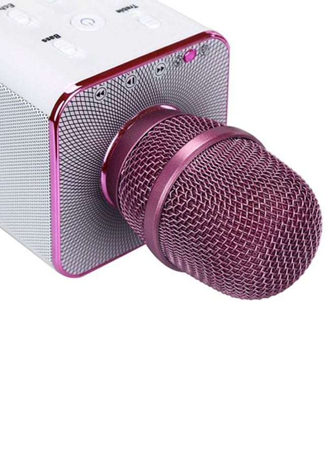 Voberry Q7 Bluetooth Karaoke Speaker Microphone ZZP61118821HOT_U00491 Hot Pink/White - Image 3