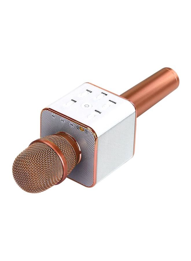 Voberry Q7 Bluetooth Karaoke Speaker Microphone ZZP61118821GD_U00491 Gold/White - Image 3