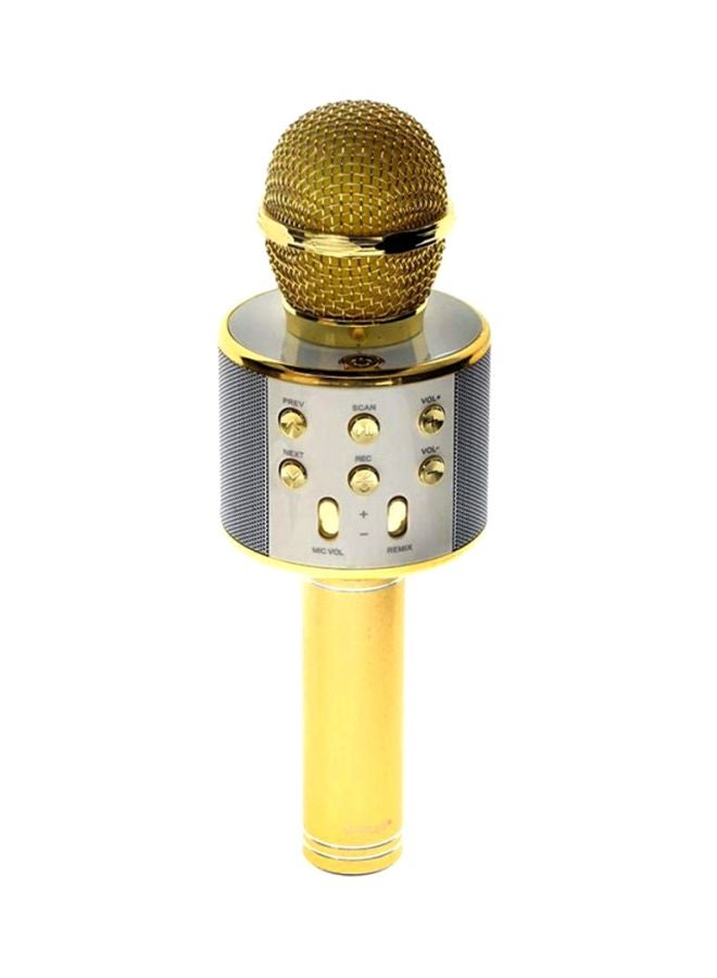WSTER Wireless Handheld Karaoke Microphone WS-858 Gold/Silver - Image 1