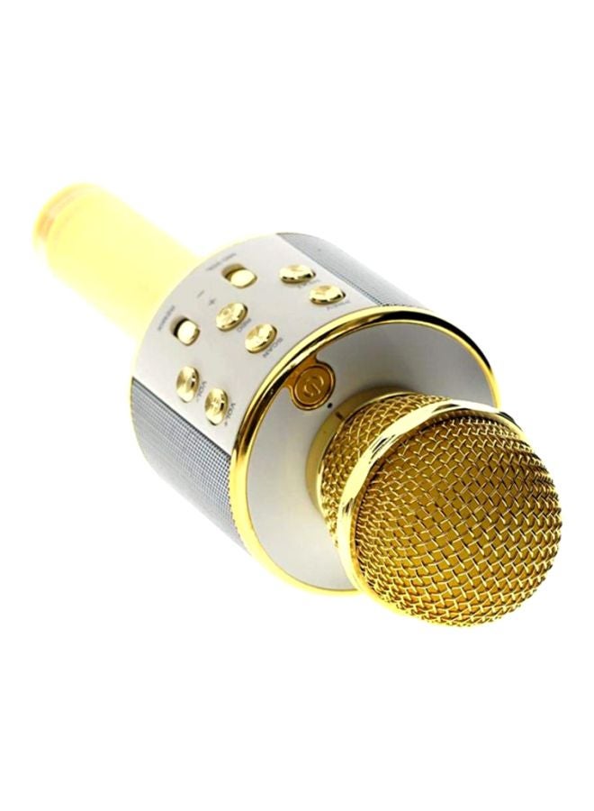 WSTER Wireless Handheld Karaoke Microphone WS-858 Gold/Silver - Image 2