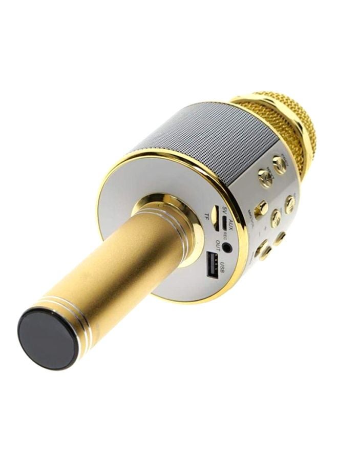 WSTER Wireless Handheld Karaoke Microphone WS-858 Gold/Silver - Image 3