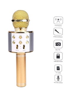 WSTER Bluetooth Karaoke Microphone WS-858 Gold/White  - Image 2