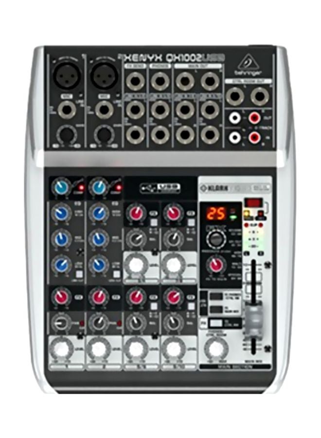 behringer - Premium 10-Input 2-Bus Mixer With Multi-FX Processor QX1002USB Black/Grey/Red - Image 1