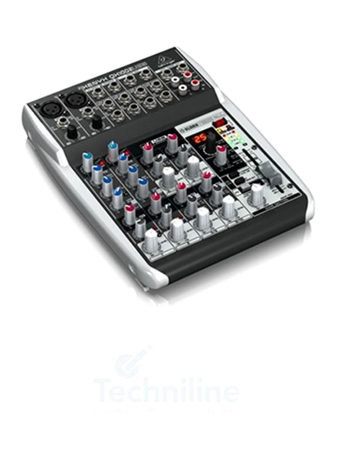 behringer - Premium 10-Input 2-Bus Mixer With Multi-FX Processor QX1002USB Black/Grey/Red - Image 1