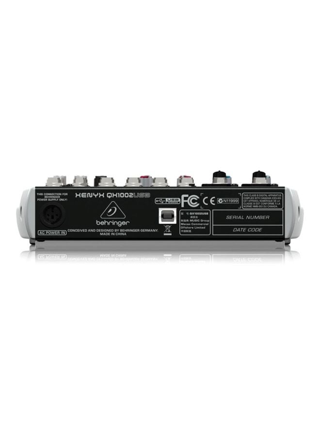 behringer - Premium 10-Input 2-Bus Mixer With Multi-FX Processor QX1002USB Black/Grey/Red - Image 1