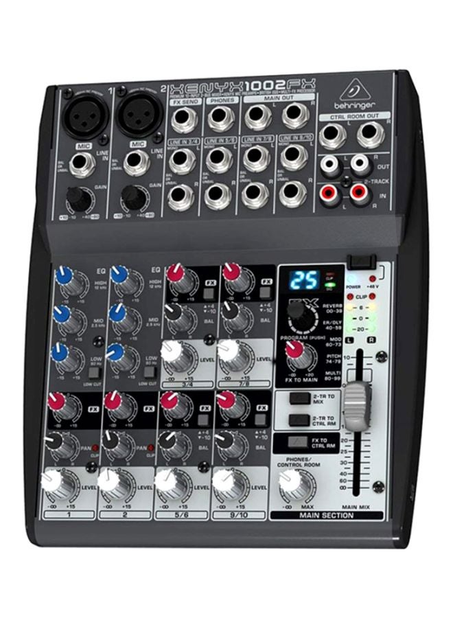 behringer - Premium 10-Input 2-Bus Mixer With Multi-FX Processor 1002FX Grey/Red/Blue - Image 1