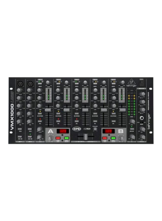 بيهرينغر ميكسر دي جيه يُثبت على الرف بمنفذ USB VMX1000USB أسود  - Image 1