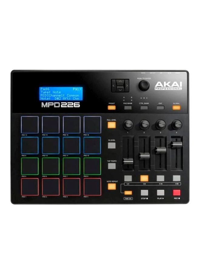 AKAI - Highly Playable Pad Controller MPD226 Black/Green/Blue - Image 1