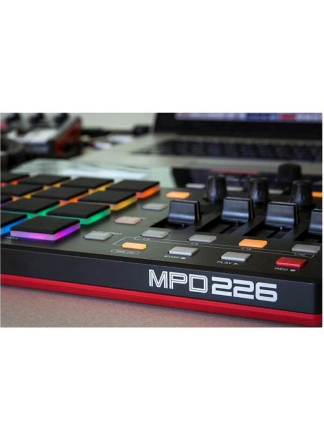 AKAI - Highly Playable Pad Controller MPD226 Black/Green/Blue - Image 1