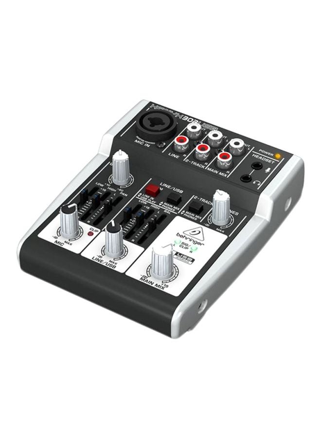 بيهرينغر جهاز دمج صوتي مع مكبرات صوت الميكروفون من زينيكس 302USB أسود/ أبيض  - Image 1