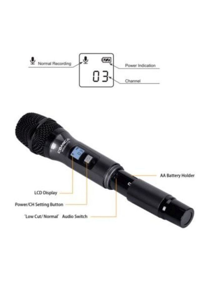 COMICA - CVM-WS50H Wireless Microphone With Hand-Held Transmitter LU-D5967 Black - Image 1