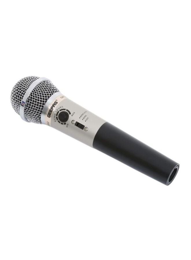 GEEPAS Wireless Microphone GMP3927 Silver/Black - Image 2