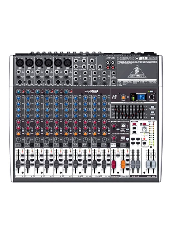 behringer - Premium 18-Input 3/2-Bus Mixer X1832USB Grey/Red/Blue - Image 1