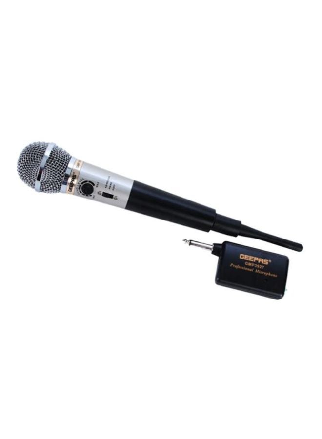 GEEPAS Wire And Wireless Echo Microphone GMP 3927 Silver/Black  - Image 2