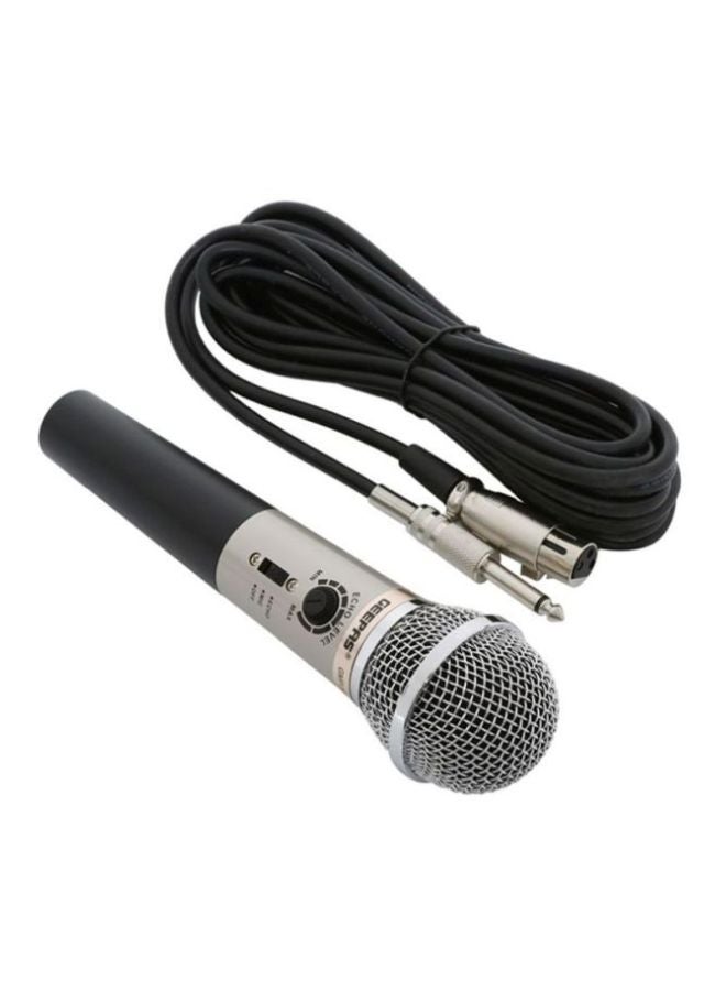 GEEPAS Wire And Wireless Echo Microphone GMP 3927 Silver/Black  - Image 4