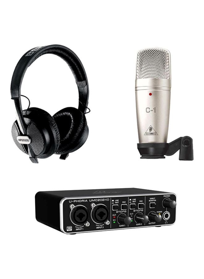 behringer Audio Interface With Microphone And Headphone UPHORIASTUDIOPRO Black/Gold - Image 1