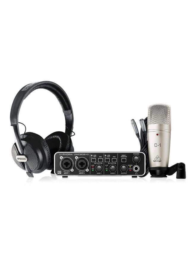 behringer Audio Interface With Microphone And Headphone UPHORIASTUDIOPRO Black/Gold - Image 2