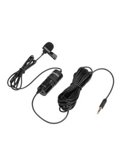 BOYA Omni Directional Lavalier Single Head Clip On Condenser Mic DD1874 Black  - Image 1