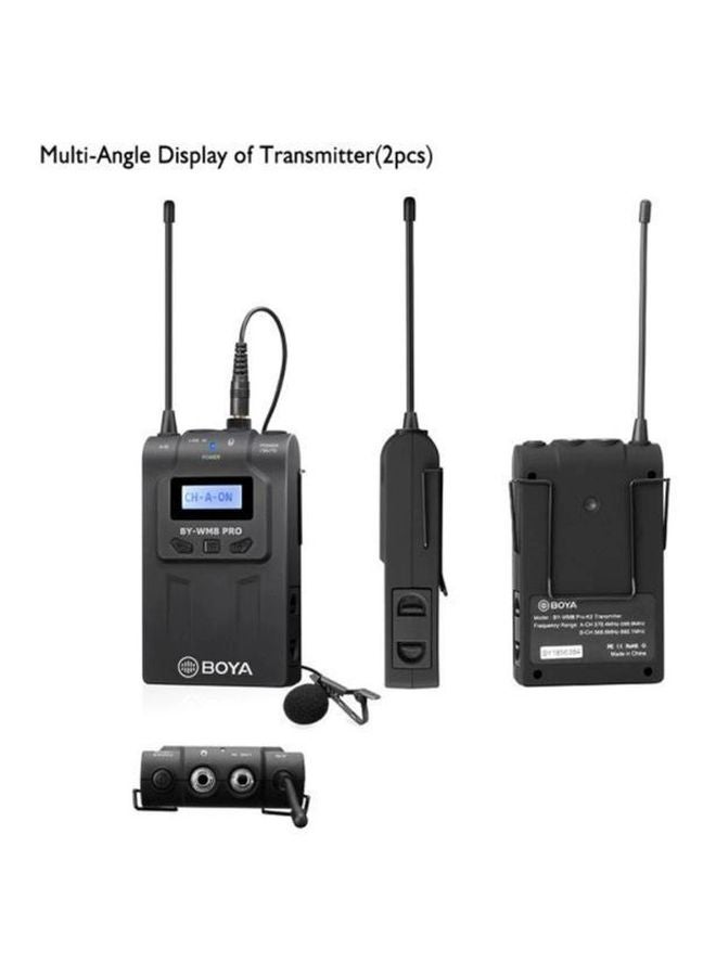 BOYA - UHF Dual-Channel Wireless Microphone System BY-WM8 Pro-K2 Black - Image 1