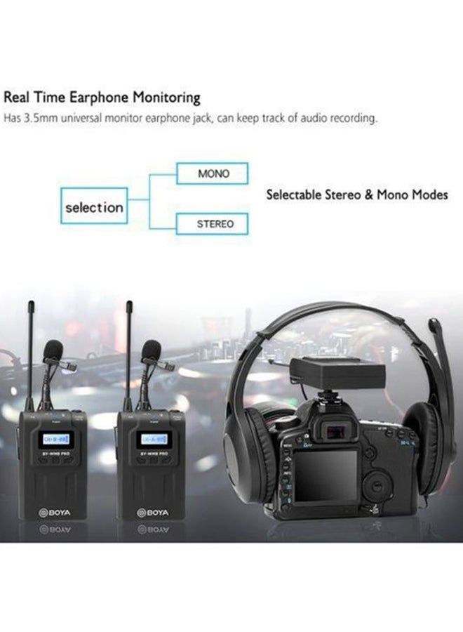 BOYA - UHF Dual-Channel Wireless Microphone System BY-WM8 Pro-K2 Black - Image 1