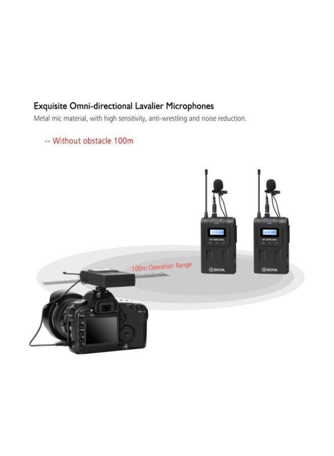 BOYA - UHF Dual-Channel Wireless Microphone System BY-WM8 Pro-K2 Black - Image 1