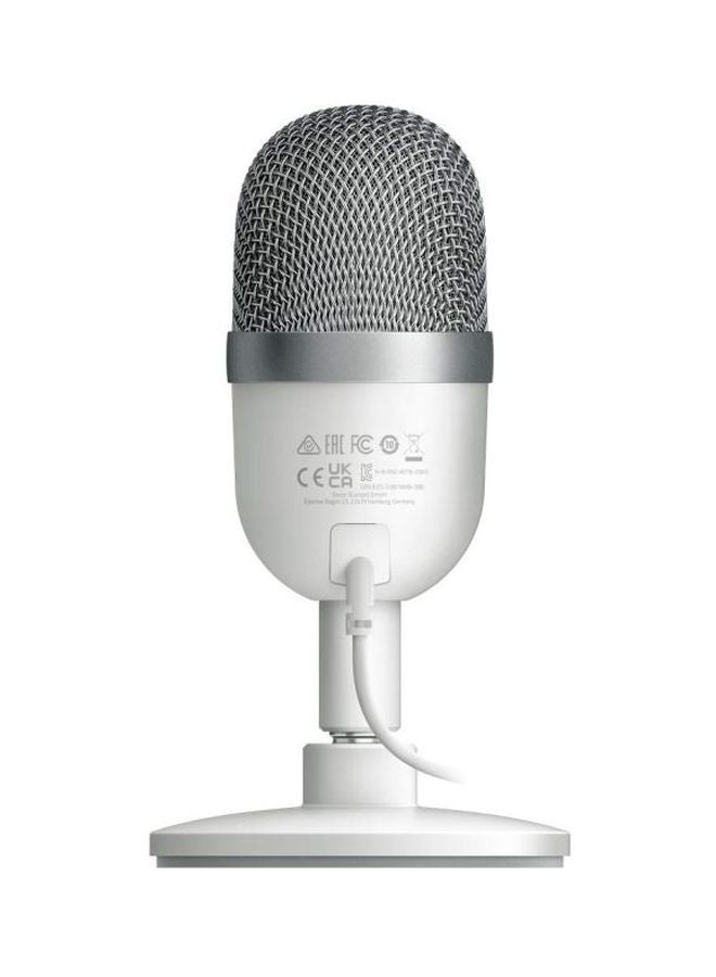 RAZER - Seiren Mini USB Condenser Microphone: Professional Recording Quality, Precise Supercardioid Pickup Pattern, Tilting Stand, Shock Resistant, For Streaming and Gaming on PC - Mercury White - Image 1