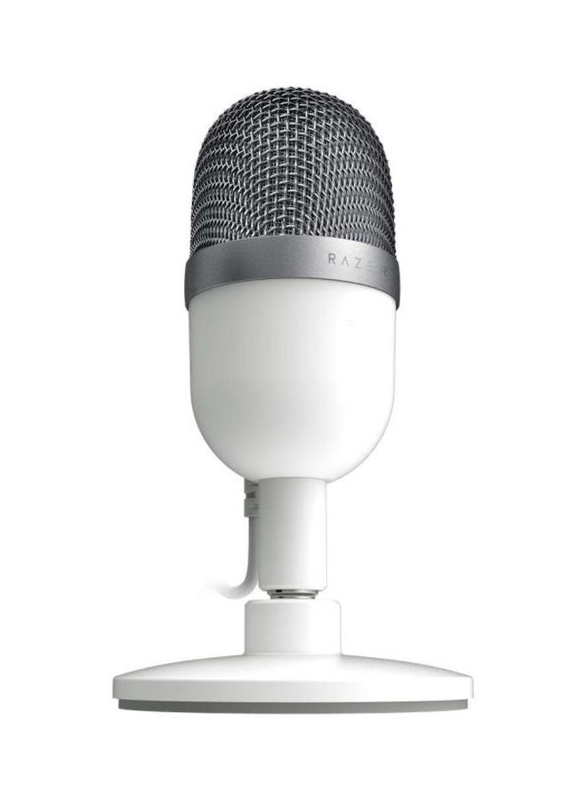RAZER - Seiren Mini USB Condenser Microphone: Professional Recording Quality, Precise Supercardioid Pickup Pattern, Tilting Stand, Shock Resistant, For Streaming and Gaming on PC - Mercury White - Image 1