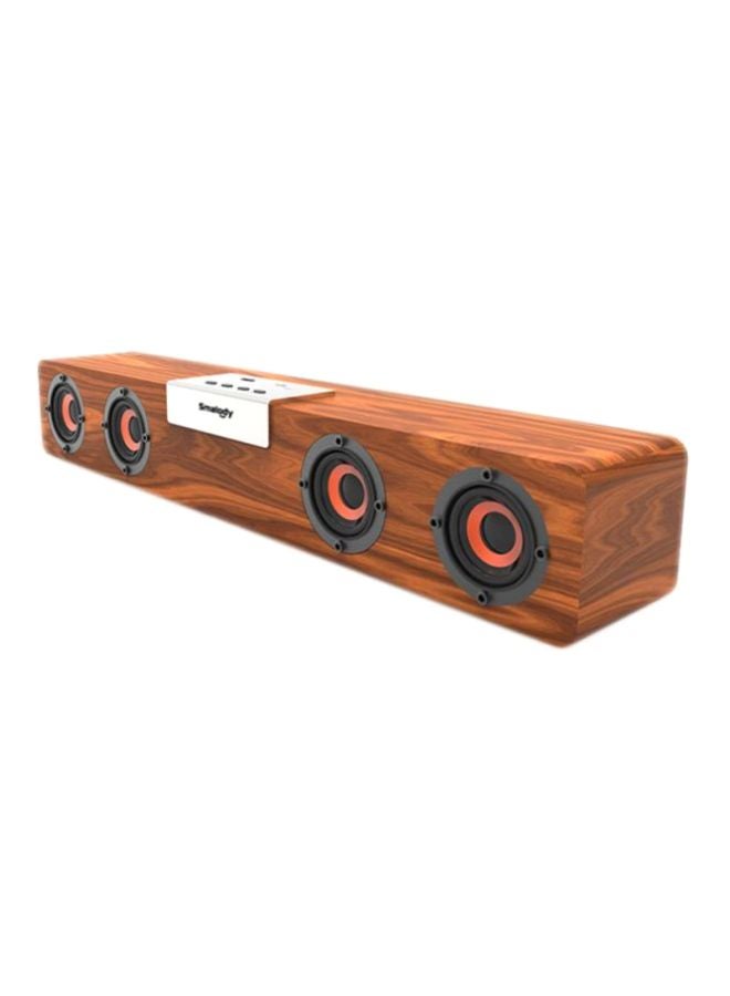 Smalody Retro Wireless Bluetooth Subwoofer Speaker Brown  - Image 1