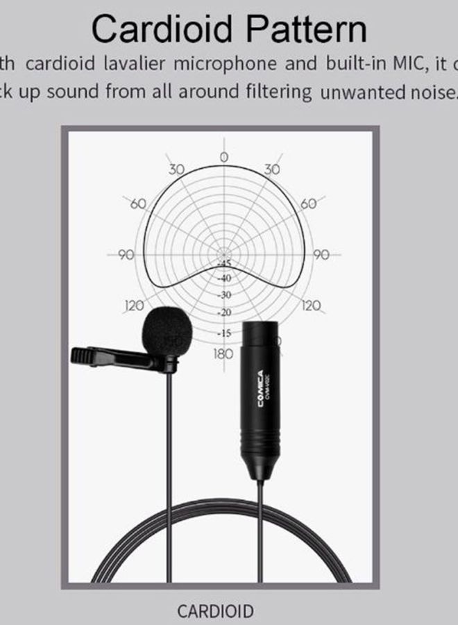 COMICA Cardioid Lavalier Lapel Microphone Condenser Mic DD1347 Black - Image 2
