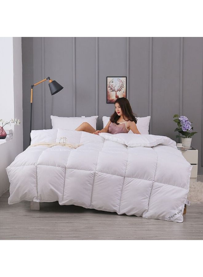 Solid Reversible Comforter Cotton White 230x220cm - Image 2