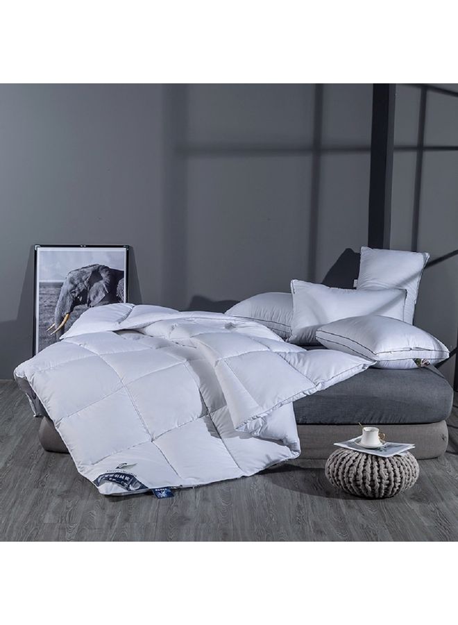 Solid Reversible Comforter Cotton White 230x220cm - Image 3
