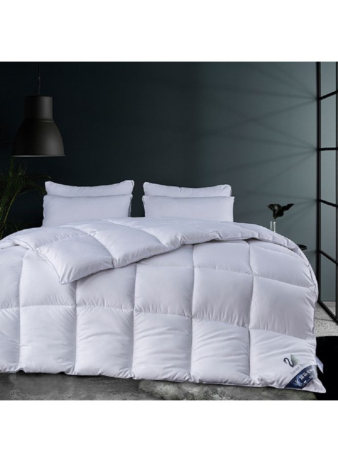 Solid Reversible Comforter Cotton White 230x220cm - Image 4