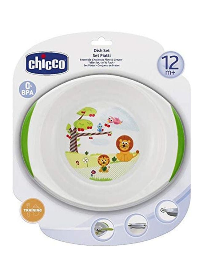 شيكو طقم أطباق طعام للأطفال مناسب من عمر 12 شهراً، بلون أبيض/أخضر من قطعتين - طراز CH068270 - Image 4