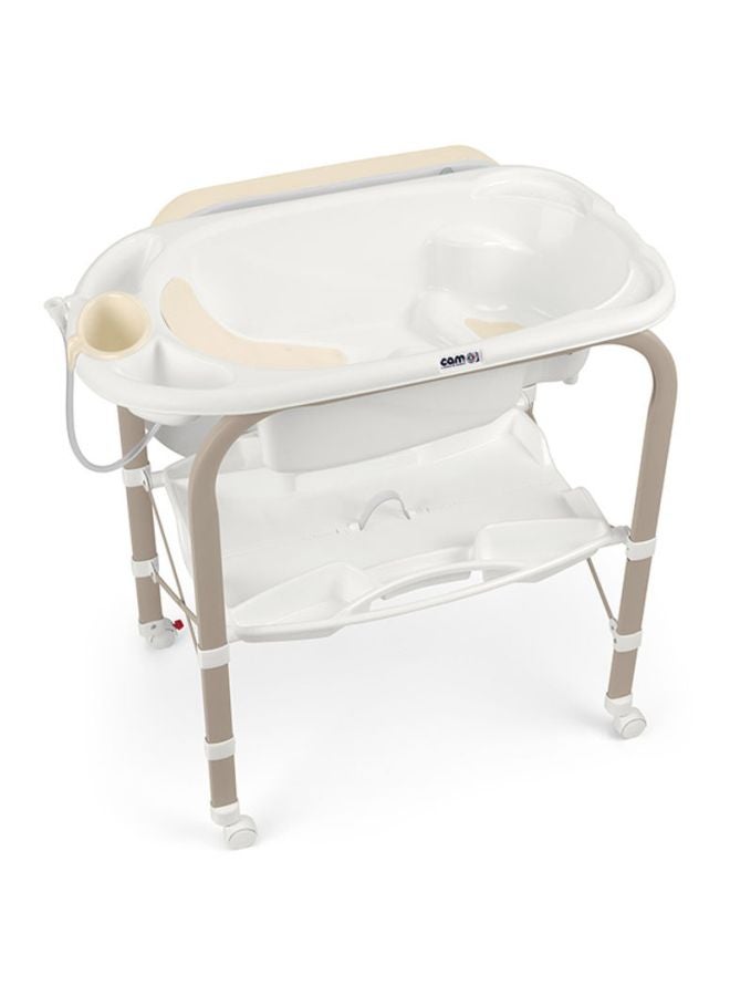 cam Bear Printed Bathroom Changing Table With Stand - Beige/White  - Image 2