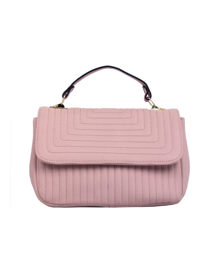Stylish Top Handle Handbag Pink 