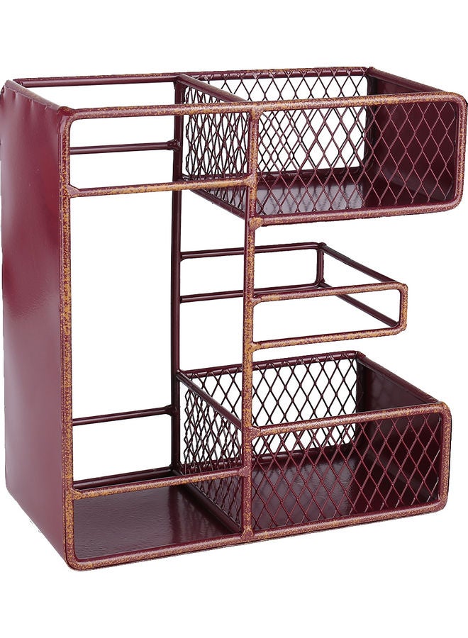 Decorative Metal Letter- E Glass Bottle Rack Wine red