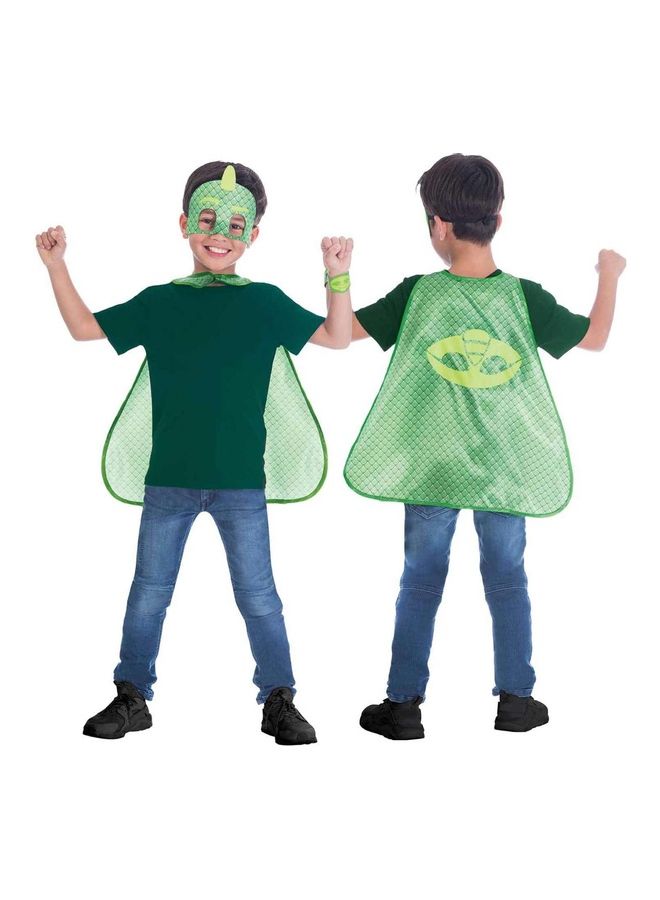Riethmuller PJ Mask Geeko Cape Set Costume 4-8 Years Medium, Character Costumes, Cosplay Costume for Boys Medium