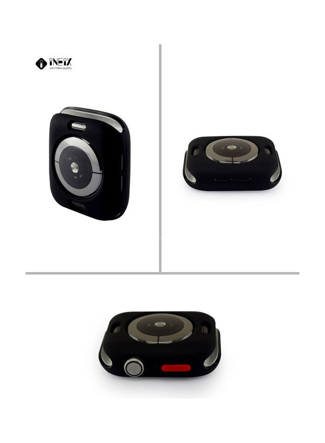 إينيكس غطاء حماية من السيليكون الناعم لساعة يد أبل مقاس 44 مم أسود - Image 2