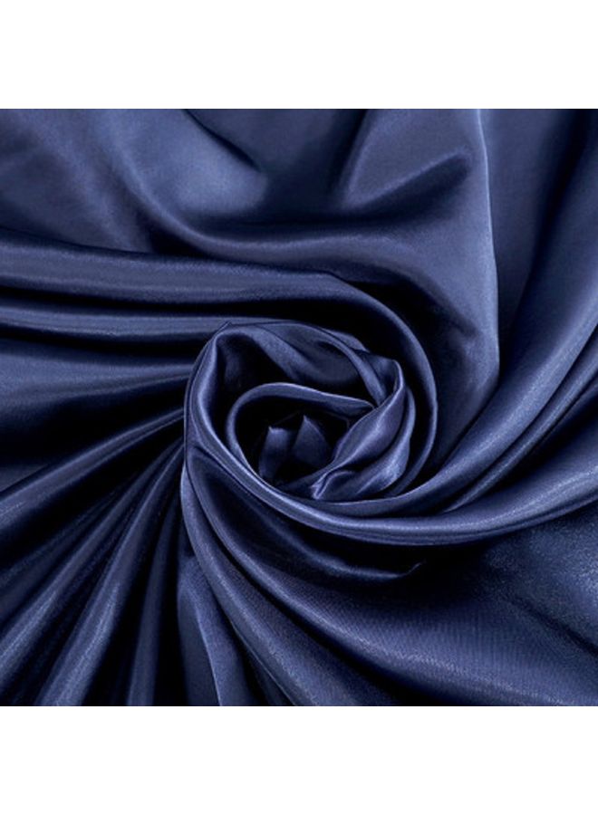 4-Piece Quilt Cover Set Silk Blue 220 x 230cm - Image 2