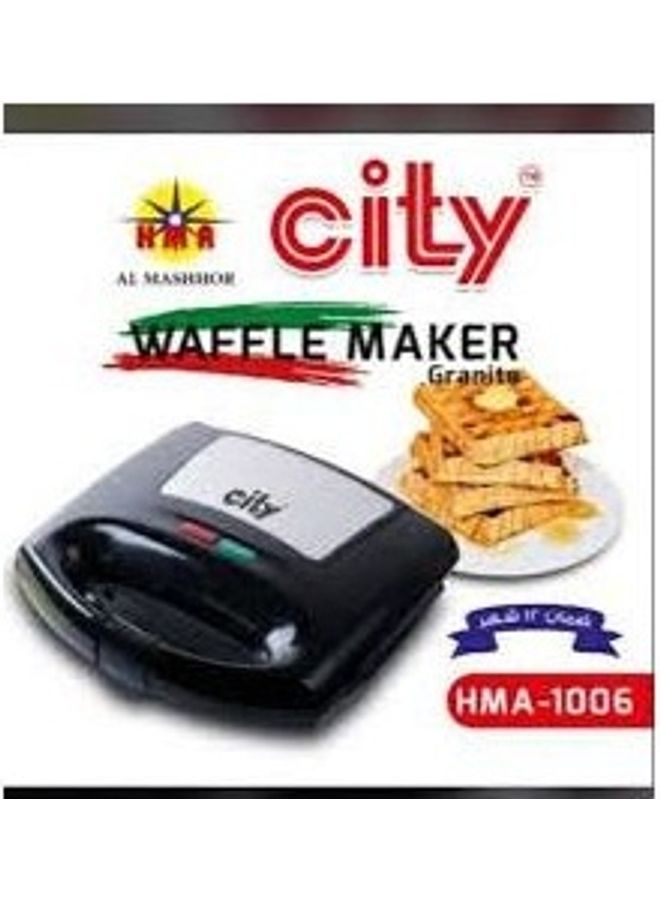 جهاز لصنع الوافل مطلي بالجرانيت طراز 1006 750 W CI685HA أسود/فضي  - Image 2