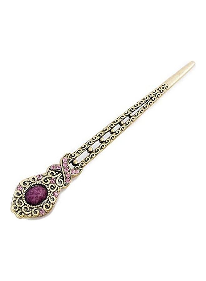 4 Piece Chinese Vintage Rhinestone Hair Chopstick Multicolour