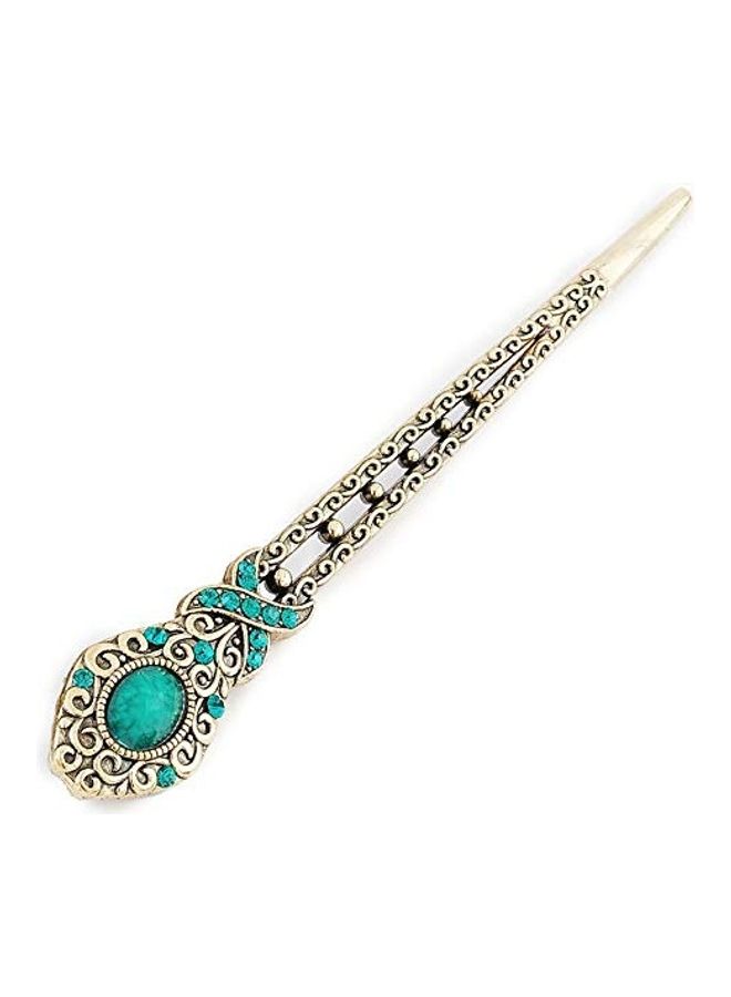 4 Piece Chinese Vintage Rhinestone Hair Chopstick Multicolour