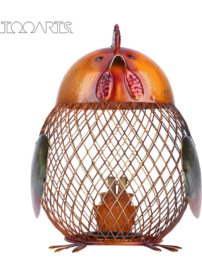 TOOARTS Mini Bank Metal Craft Animal Decorative Figurine Orange/Red 19 x 14 x 15cm - Image 2