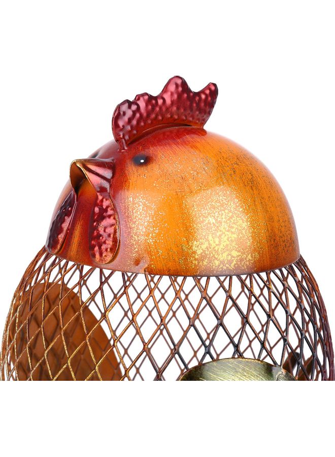 TOOARTS Mini Bank Metal Craft Animal Decorative Figurine Orange/Red 19 x 14 x 15cm - Image 3