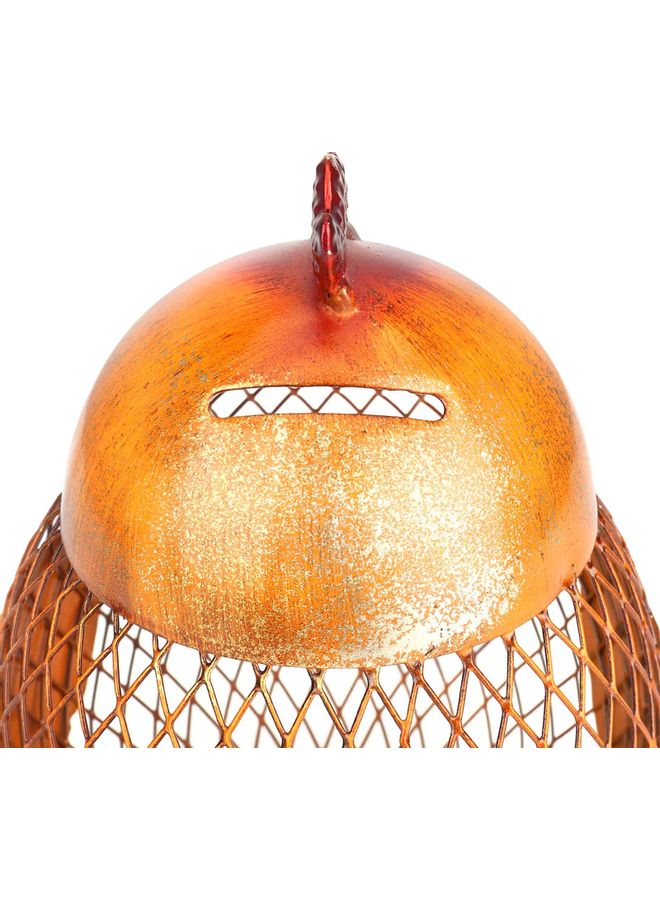 TOOARTS Mini Bank Metal Craft Animal Decorative Figurine Orange/Red 19 x 14 x 15cm - Image 5
