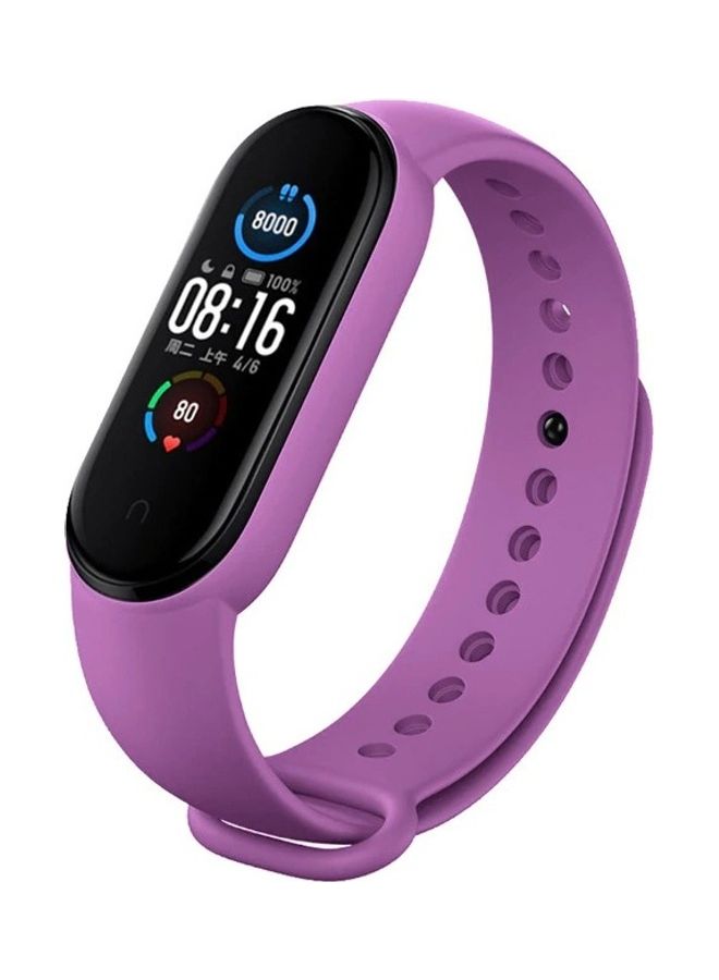 HuHa Replacement Silicone Strap For Xiaomi MI Band 5/4/3 Purple