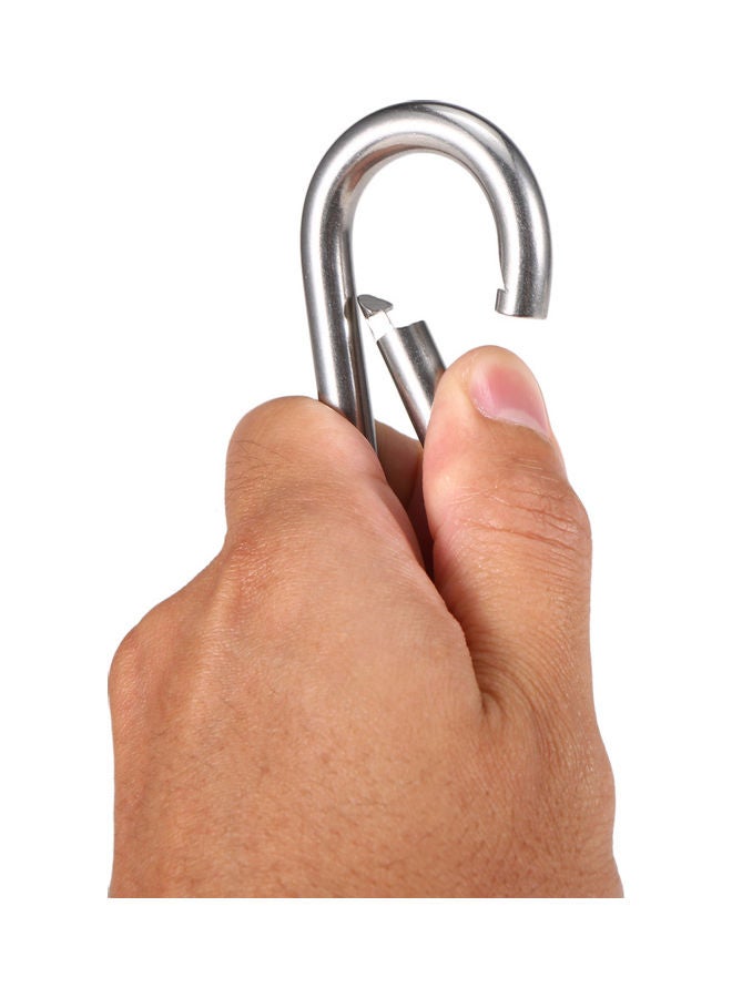طقم خطافات صيد من الإستانلس ستيل مكون من 4 قطع فضي Spring Hook: 15x3.5, Swivel Hook: 9x3.5, Snap Hook: 8x2.5سم  - Image 4