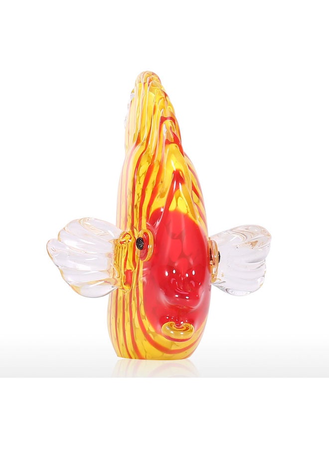 توراتس قطعة فنية من الزجاج المشكّل يدوياً على شكل سمكة متعدد الألوان - Image 1